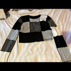 shein long sleeve patched top